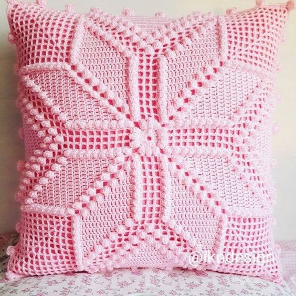 Accent pillow cases, handmade crochet